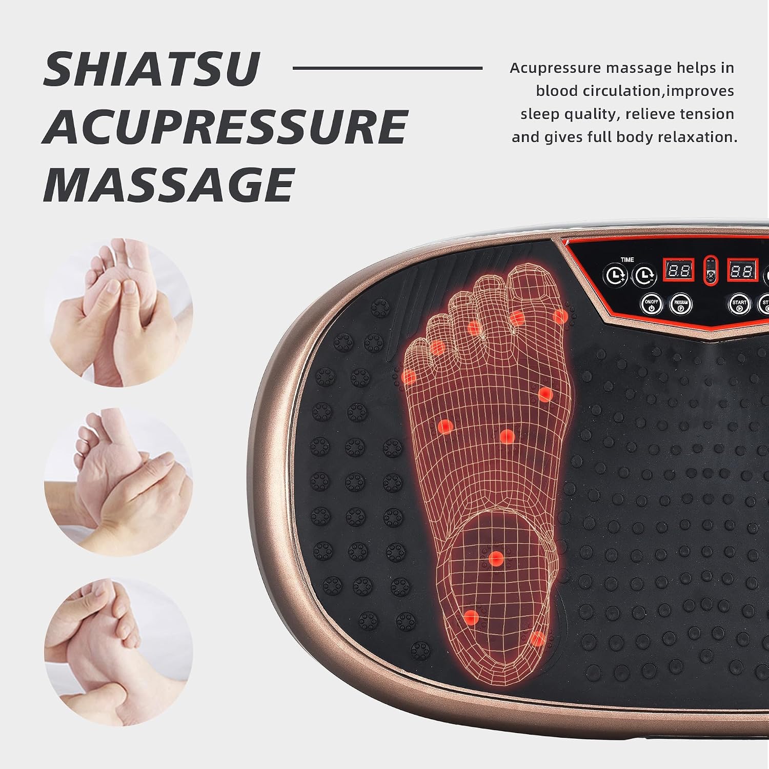 EILISON FitMaxx 3D XL Vibration Plate Exercise Machine - Whole Body Workout Vibration Platform w/Loop Bands - Lymphatic Drainage Machine for Weight Loss, Shaping, Recovery