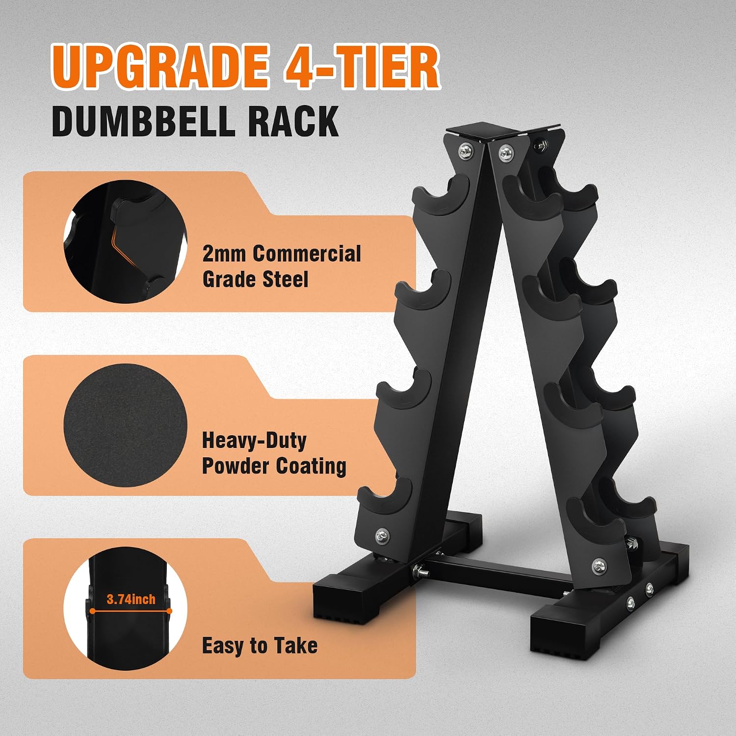 Fitvids Rubber Coated Hex Dumbbell Set with Storage Rack, 100/150/200/550 LB Hand Weight Set with Anti-Slip Grip for Home Gym