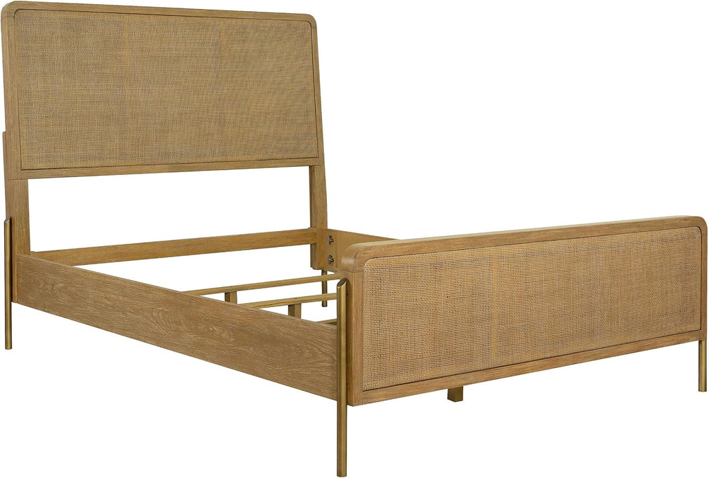 Sand Wash/Natural Cane 4-piece Eastern King Bedroom Set