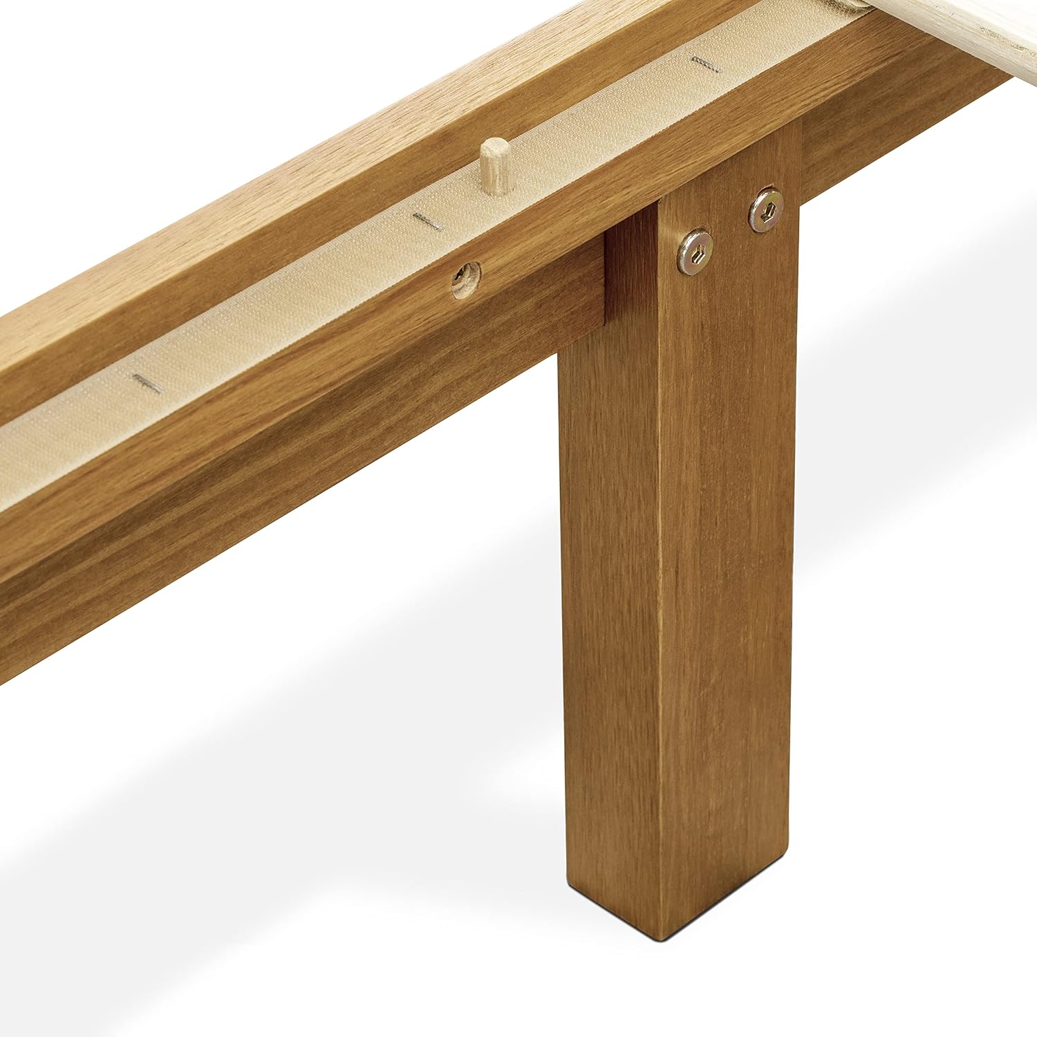 East West Furniture DNP-23-K King Size Platform Bed Frame with 4 Solid Wood Legs and 2 Extra Center Legs - Oak Finish