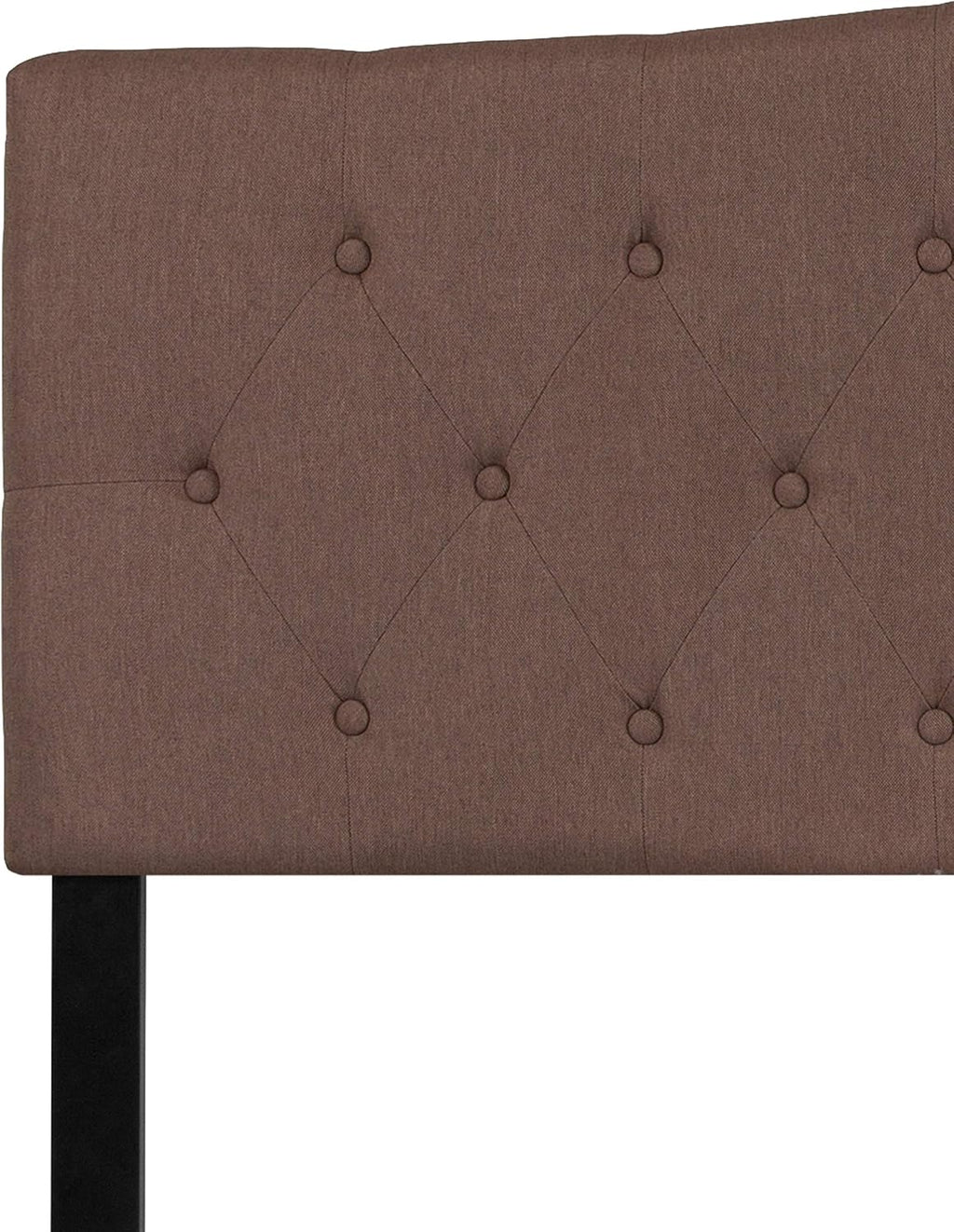 Flash Furniture Cambridge Button Tufted and Diamond Stitched Upholstered King Size Headboard in Camel Fabric