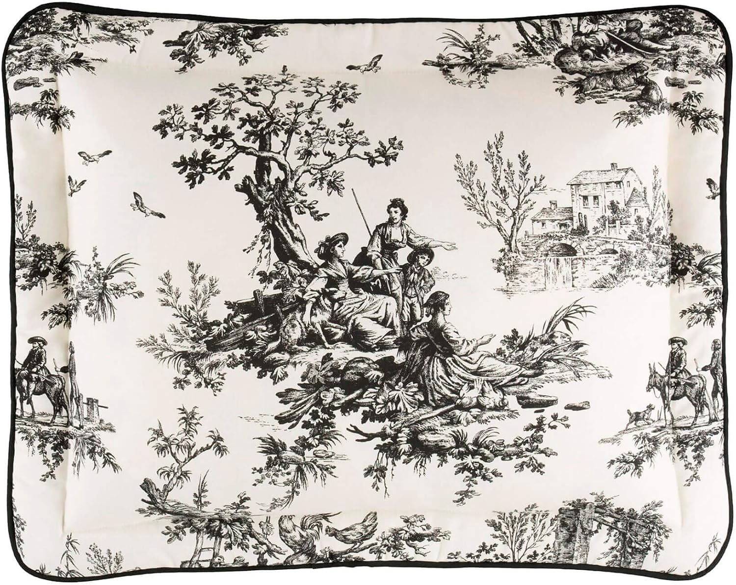 Thomasville At Home Bouvier Black Comforter Sets, Cal King Comf, 18'' Drop Bedskirt, 2-King Shams (4), CSCKL2950