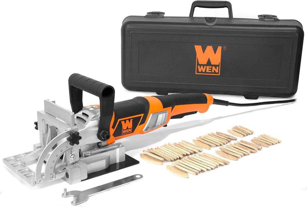 WEN 15-Amp 13-Inch Benchtop Thickness Planer and 8.5-Amp Biscuit Joiner Bundle with Blades, Biscuits, and Carrying Case