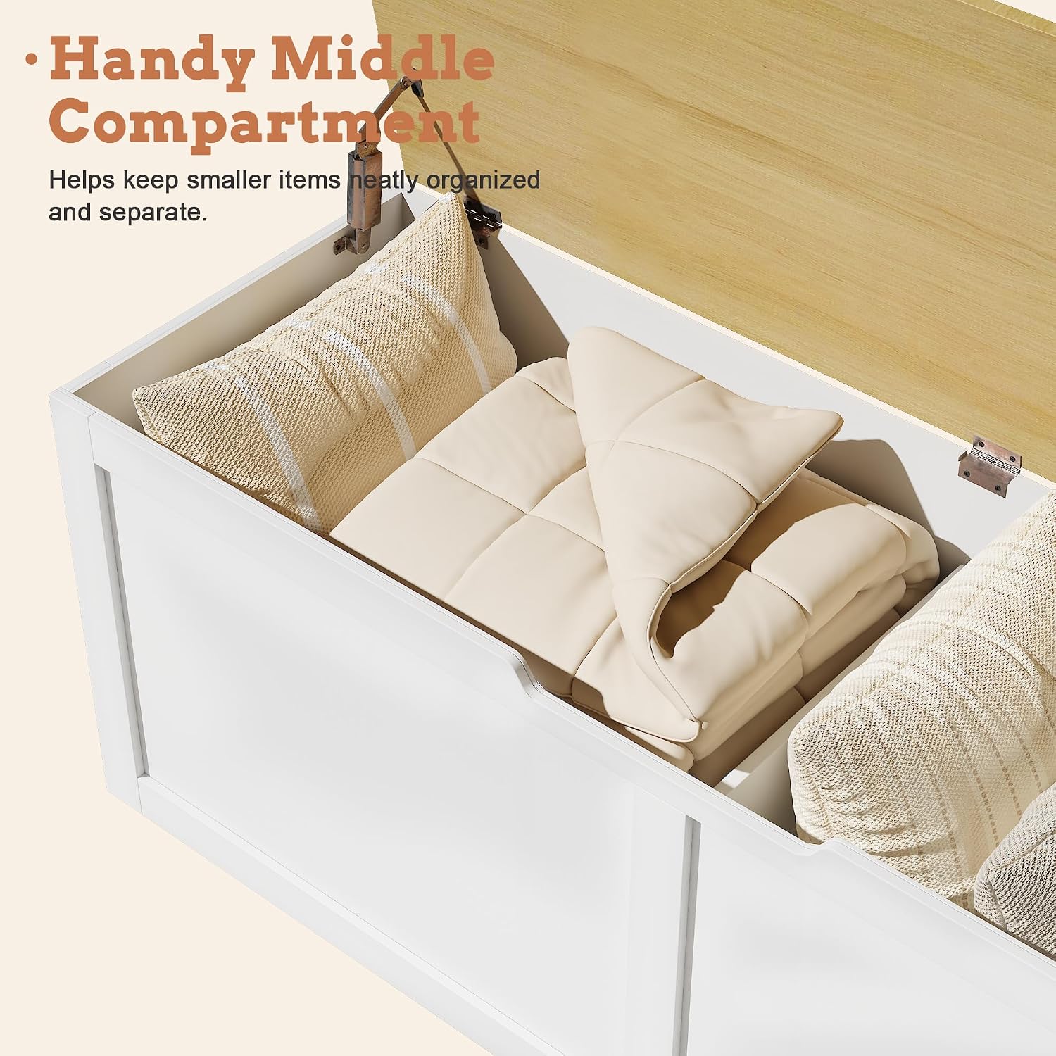 Space-Saving Right-Angle Storage Bench with Extra-Large Compartment – Easy Assembly Corner Seating Banquette for Dining & Living Room