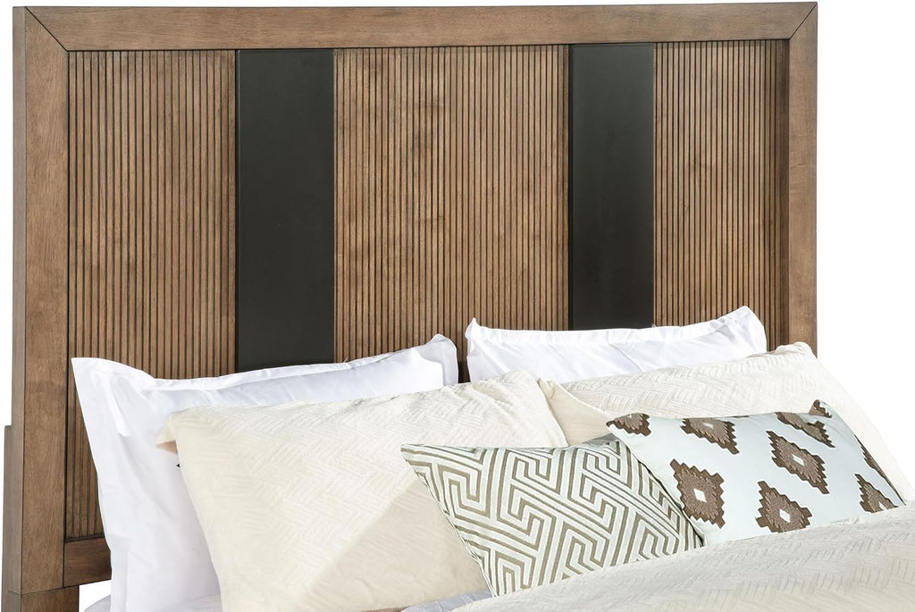 Coaster Home Furnishings Terrace Transitional 4-Piece Bedroom Set California King Size Storage Panel Bed Frame 58-inch Headboard Ash Brown 224900KW-S4