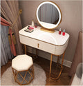 Vanity with Mirror Vanity Desk with Mirror Vanity Desk with Mirror and Lights Widened Storage Large Storage Capacity Curved Corners compartmentalized Storage Suitable for,A-70 * 40 * 76 cm