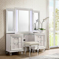 Picket House Furnishings Charlotte Vanity Stool with Acrylic Leg