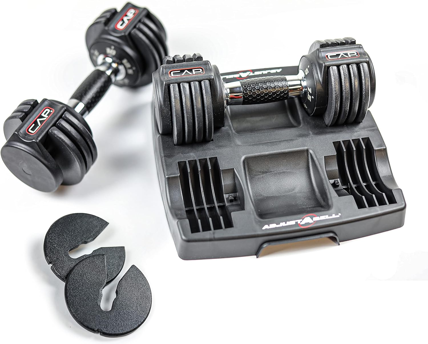 CAP ADJUSTABELL Adjustable Dumbbell Weights - Singles & Pairs | 12.5 lb, 25 lb & 55 lb | Multiple Handle Options