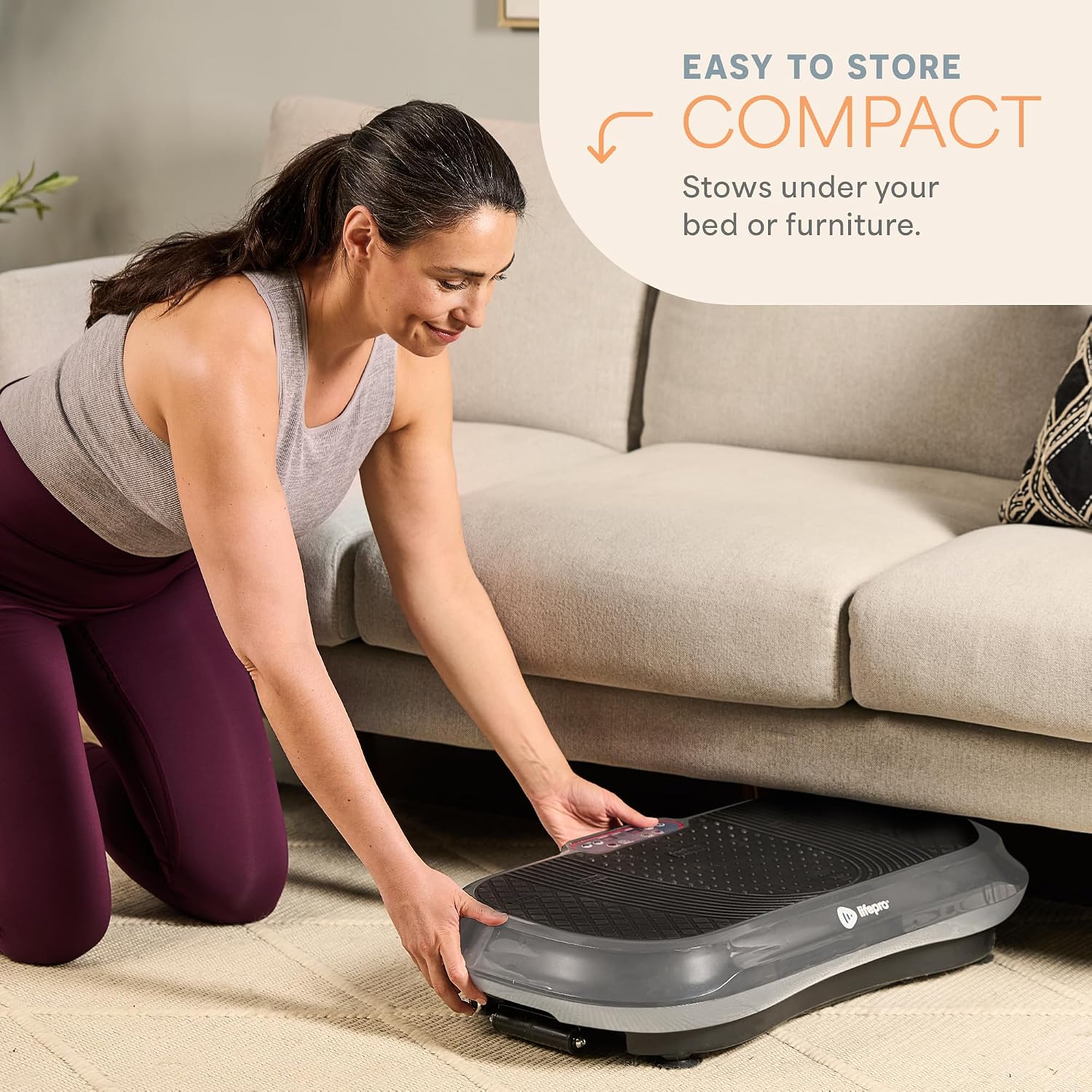 Lifepro Waver Vibration Plate Exercise Machine – High-Intensity Vibration Plate for Lymphatic Drainage – Full-Body Workout Vibrating Platform with Loop Bands – Fitness Equipment for Strength & Toning