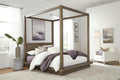Modus Furniture Solid Wood Canopy Bed, Full, Melbourne - Dark Pine