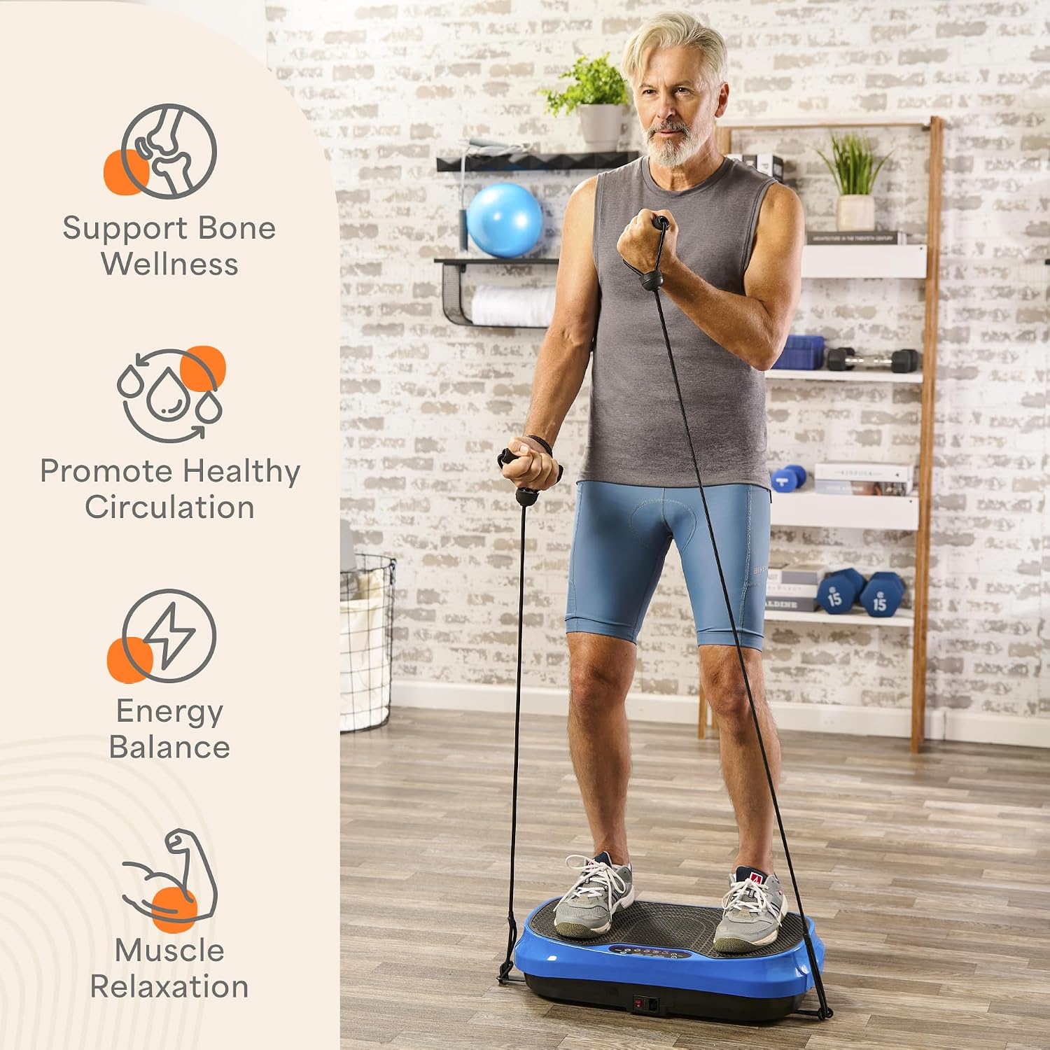 Lifepro Waver Mini Vibration Plate Exercise Machine with Remote & Bands — Compact Whole Body Vibrating Plate for Lymphatic Drainage & Muscle Toning — Shake Machine with 99 Speed Levels & 10 Presets