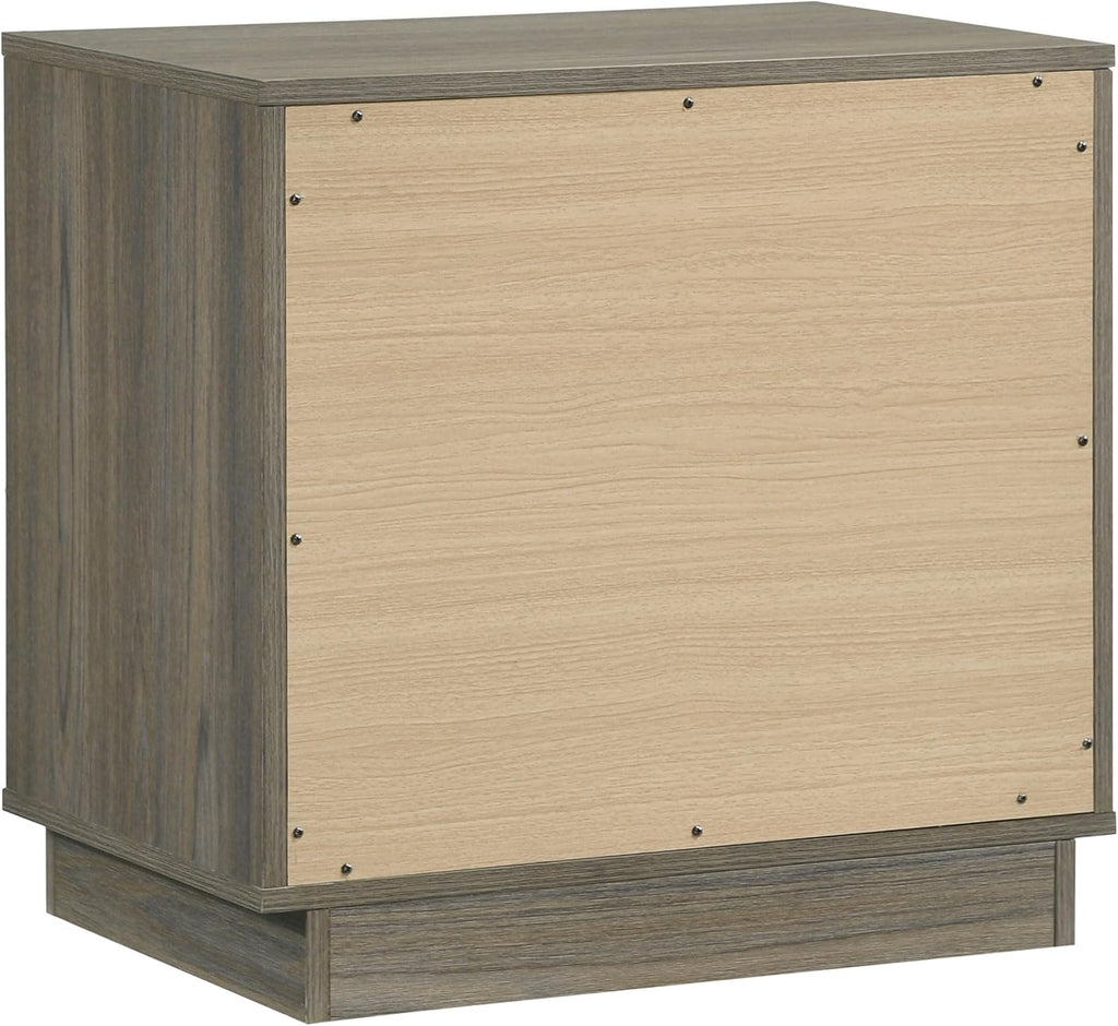 Coaster Home Furnishings Fenwick Not Assigned 4-Piece Bedroom Set California King Size Bookcase Bed Frame 48-inch Headboard Grey Oak/Almond 224981KW-S4