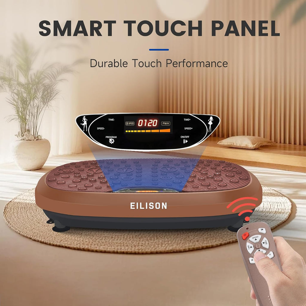 EILISON FitMaxx 3D XL Vibration Plate Exercise Machine - Whole Body Workout Vibration Platform w/Loop Bands - Lymphatic Drainage Machine for Weight Loss, Shaping, Recovery