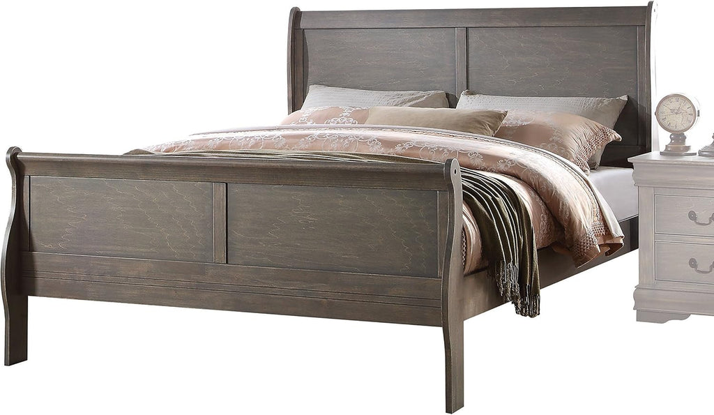 ACME Furniture Louis Philippe Full Bed, Antique Gray