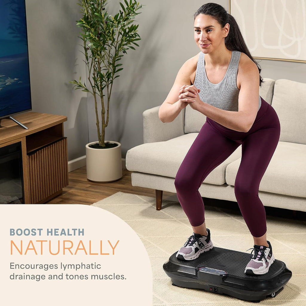 Lifepro Waver Vibration Plate Exercise Machine – High-Intensity Vibration Plate for Lymphatic Drainage – Full-Body Workout Vibrating Platform with Loop Bands – Fitness Equipment for Strength & Toning