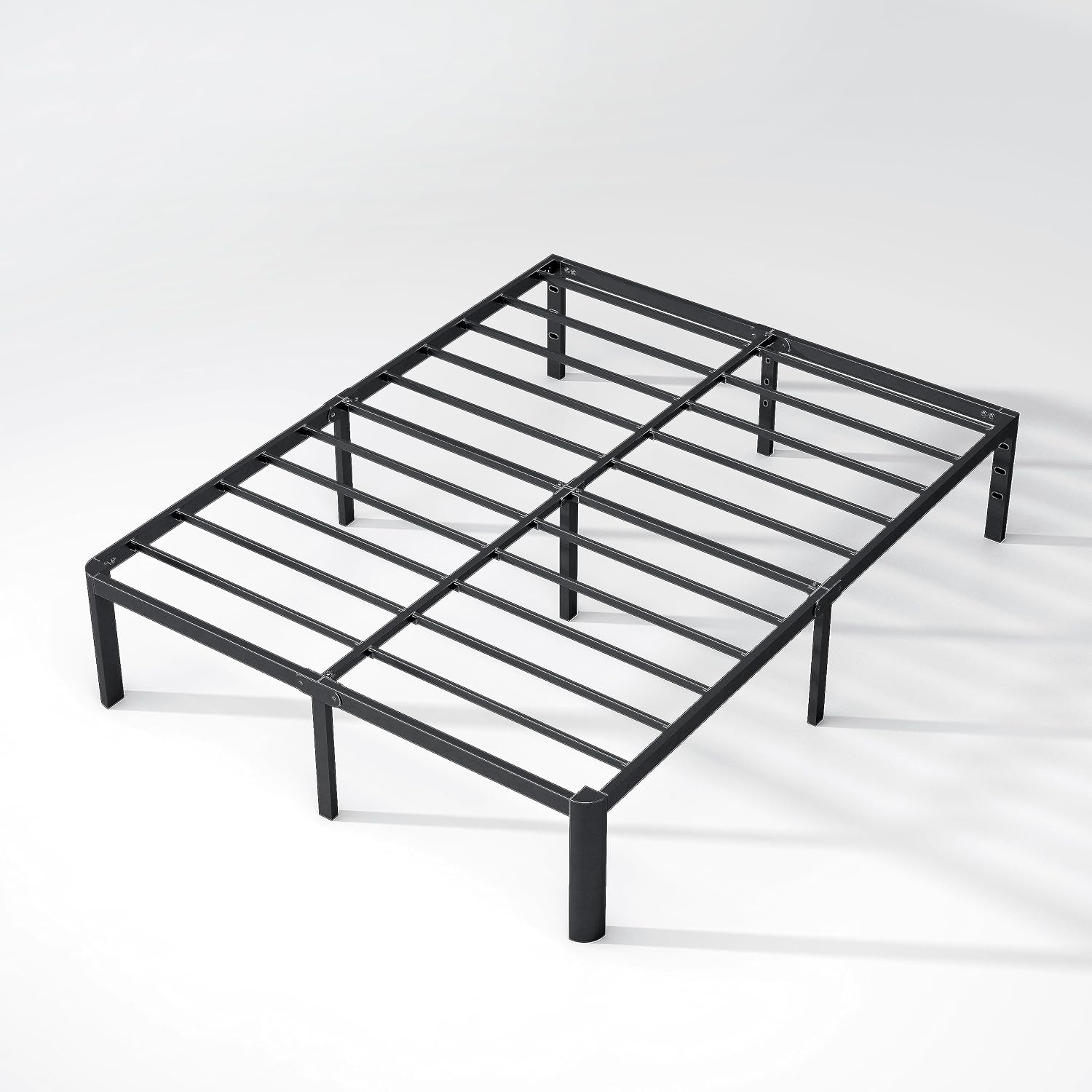 14 Inch King Bed Frame with Round Corners, Heavy Duty Metal Platform Bed Frame King Size, Noise Free, No Box Spring Needed, Easy Assembly - Sturdy and Elegant, Black