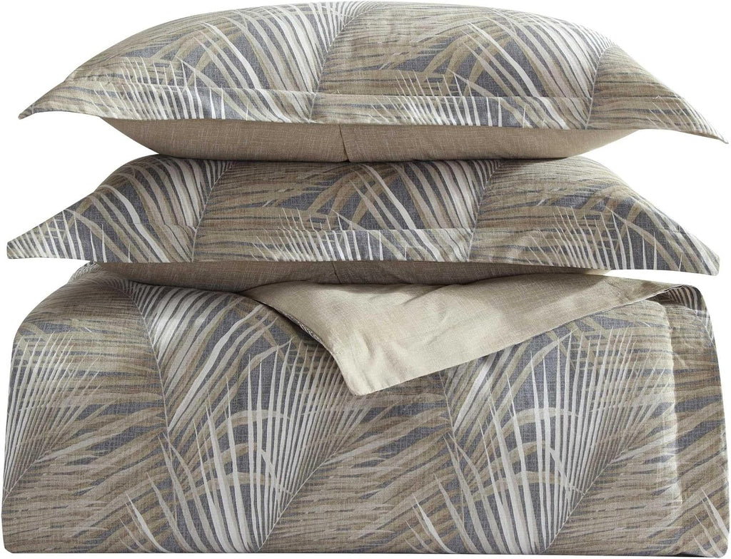 Tommy Bahama - Queen Comforter Set, Cotton Bedding with Matching Shams & Bedskirt, Medium Weight Bedding Set for All Seasons (Raffia Palms Brown, Queen)