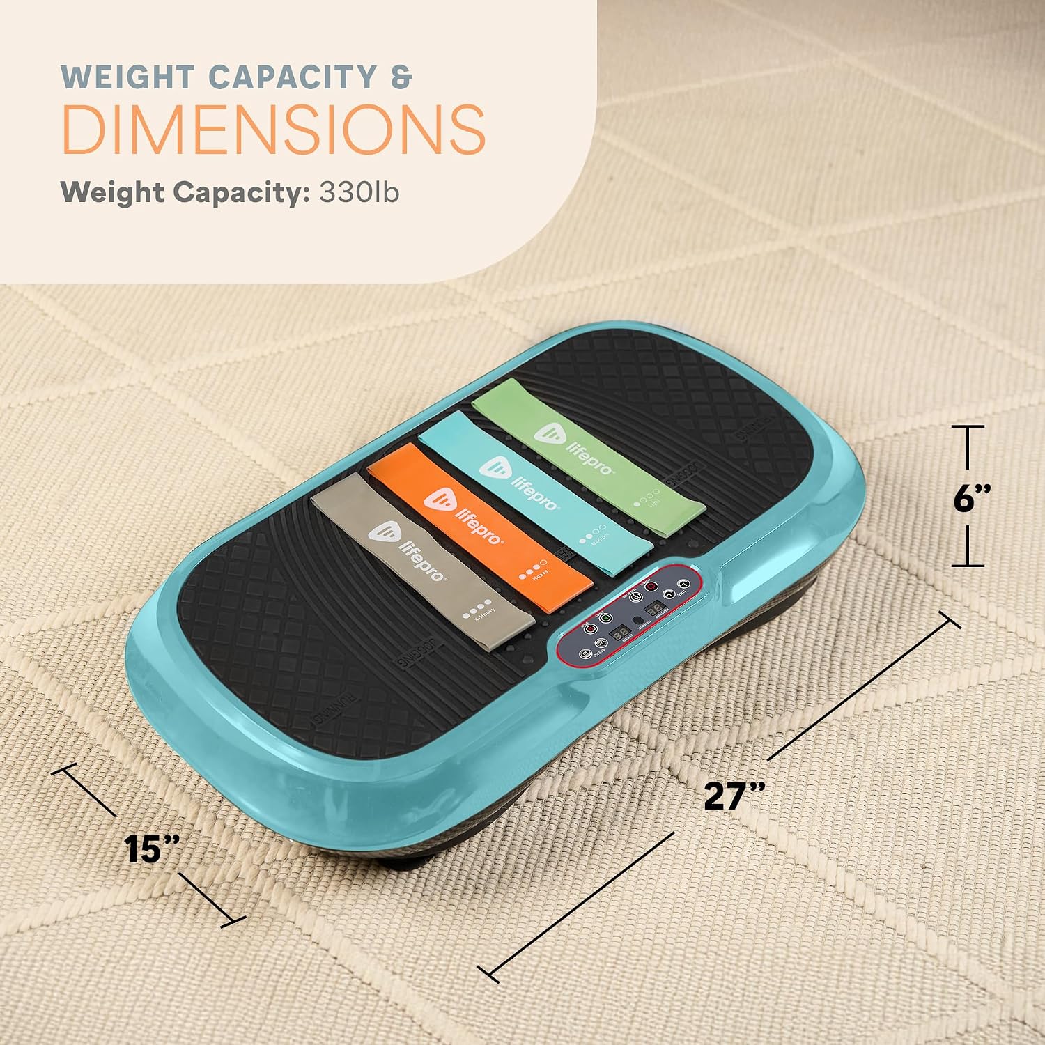Lifepro Waver Vibration Plate Exercise Machine – High-Intensity Vibration Plate for Lymphatic Drainage – Full-Body Workout Vibrating Platform with Loop Bands – Fitness Equipment for Strength & Toning