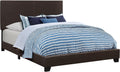 Coaster Home Furnishings Dorian Transitional Leatherette Upholstered Queen Size Panel Bed Frame 46-inch Headboard Brown 300762Q