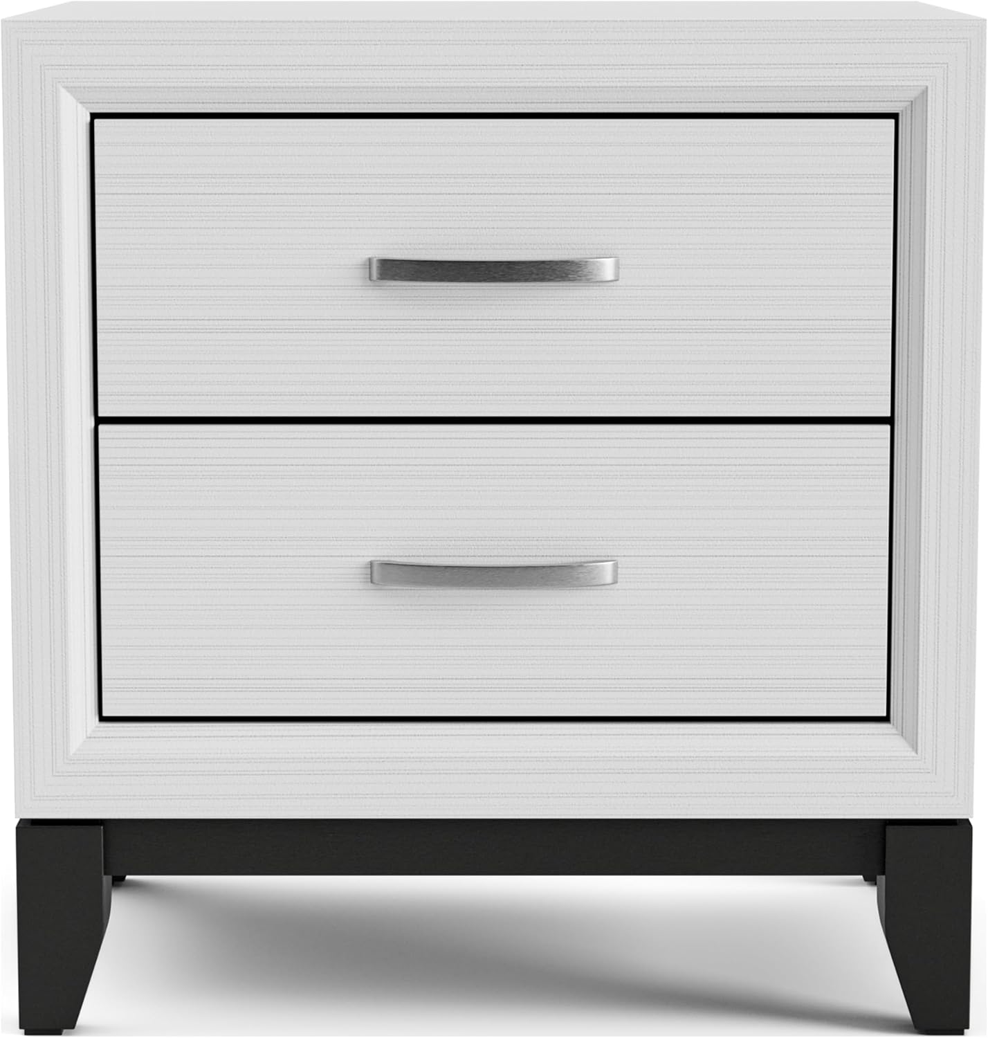 Furniture of America Lucien Modern Wood 3-Piece King Bedroom Set with Panel Style Headboard, Two-Tone Design and Wooden Legs, Box Spring Needed, White