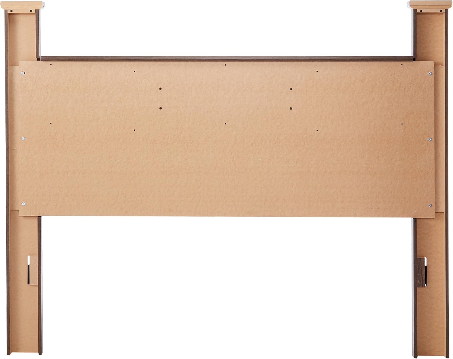 Signature Design by Ashley Juararo Rustic Poster Headboard ONLY, King/California, Weathered Brown