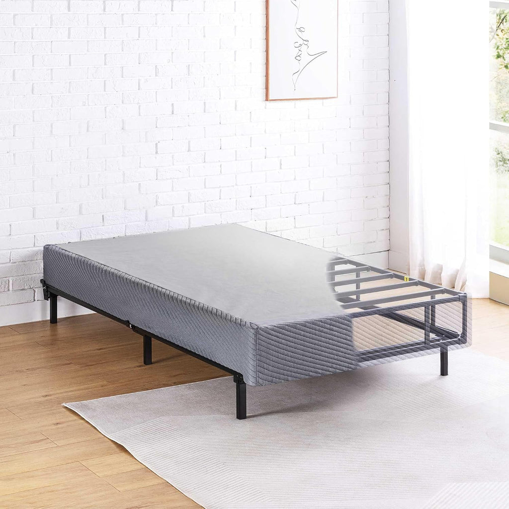 Best Price Mattress Twin Box Spring, 9' High Profile with Heavy Duty Steel Slat Mattress Foundation Fits Standard Bed Frame, Twin Size