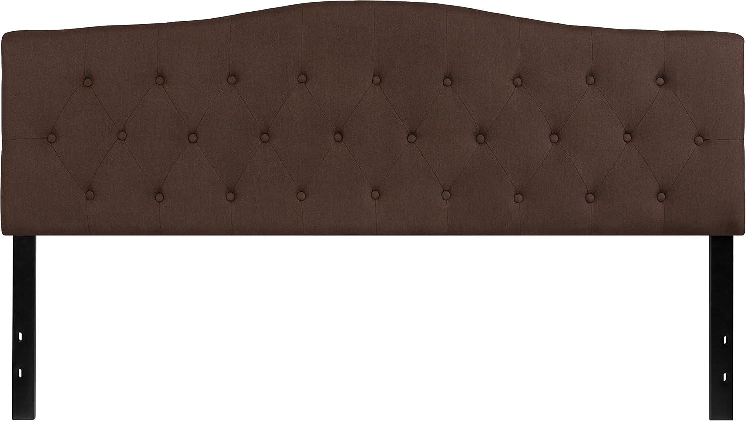 Flash Furniture Cambridge Tufted Upholstered King Size Headboard in Dark Brown Fabric