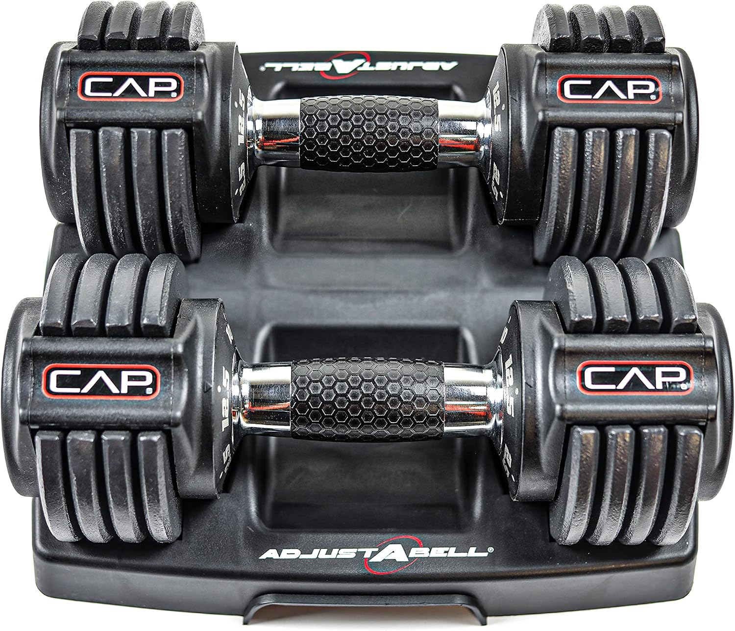 CAP ADJUSTABELL Adjustable Dumbbell Weights - Singles & Pairs | 12.5 lb, 25 lb & 55 lb | Multiple Handle Options