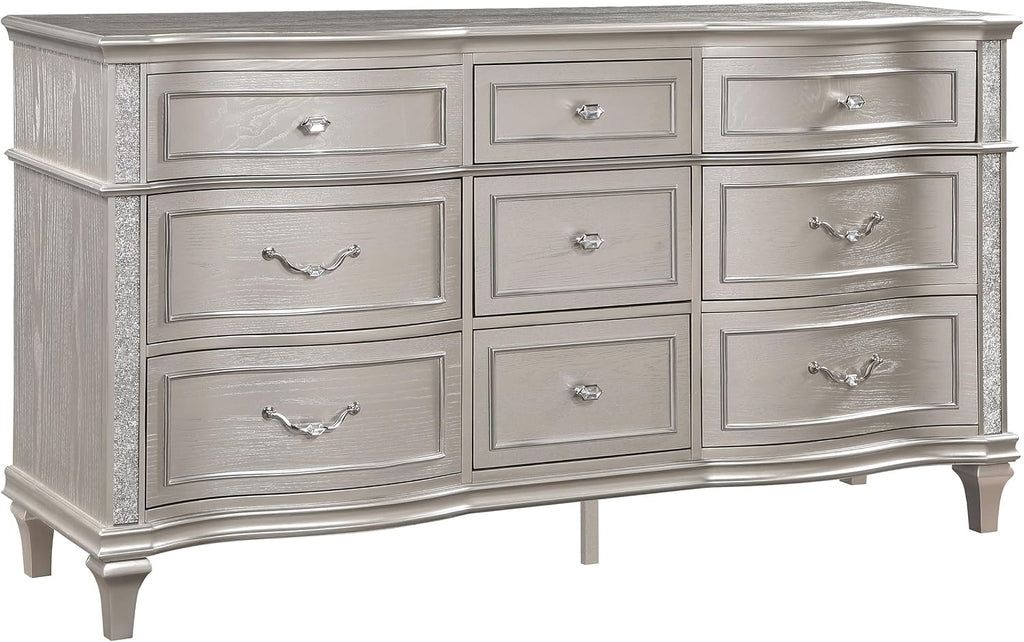 GOWE Evangeline Silver Oak 4-Piece Eastern King Bedroom Set