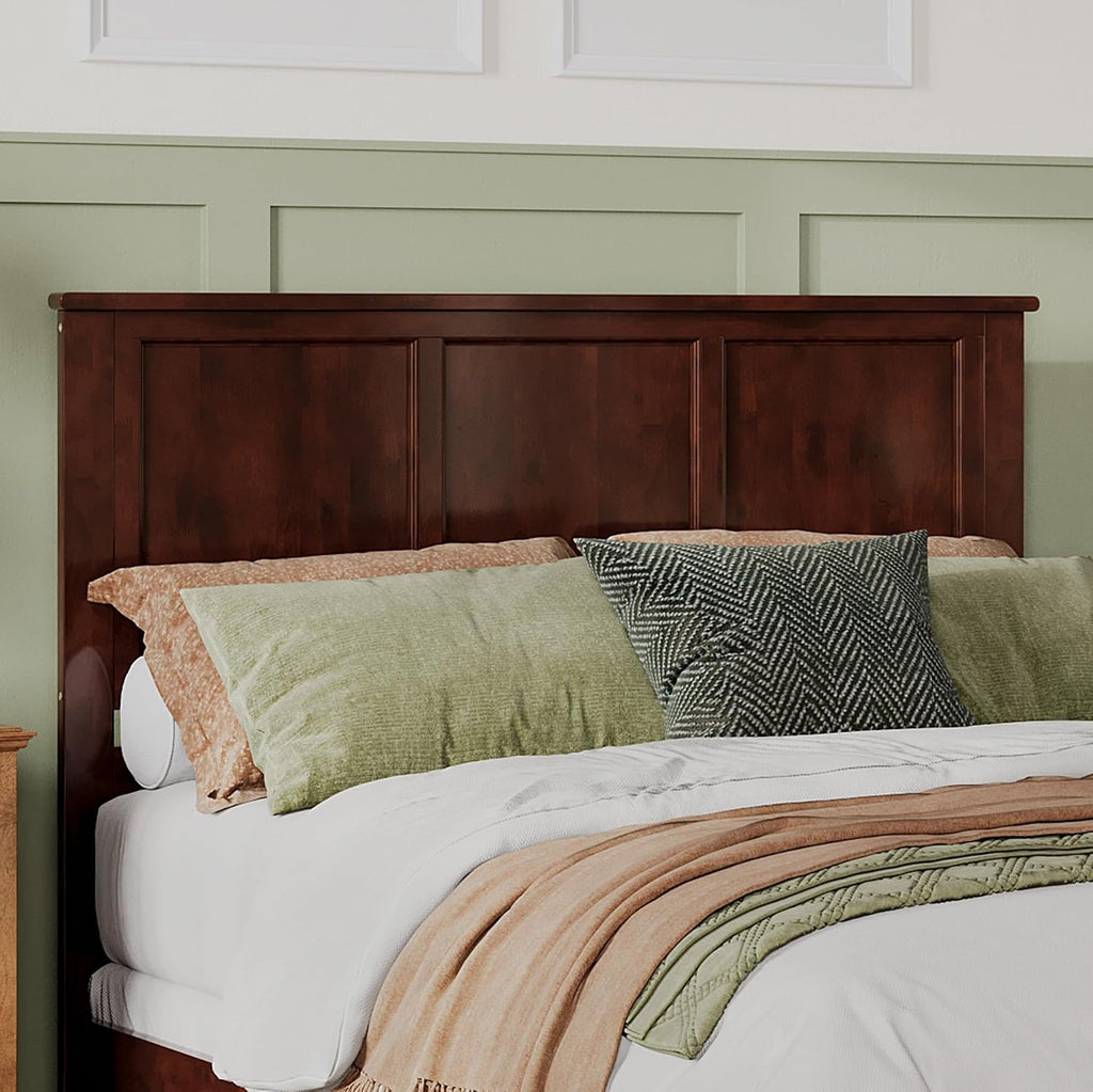 AFI, Madison Queen Solid Wood Panel Headboard, Walnut