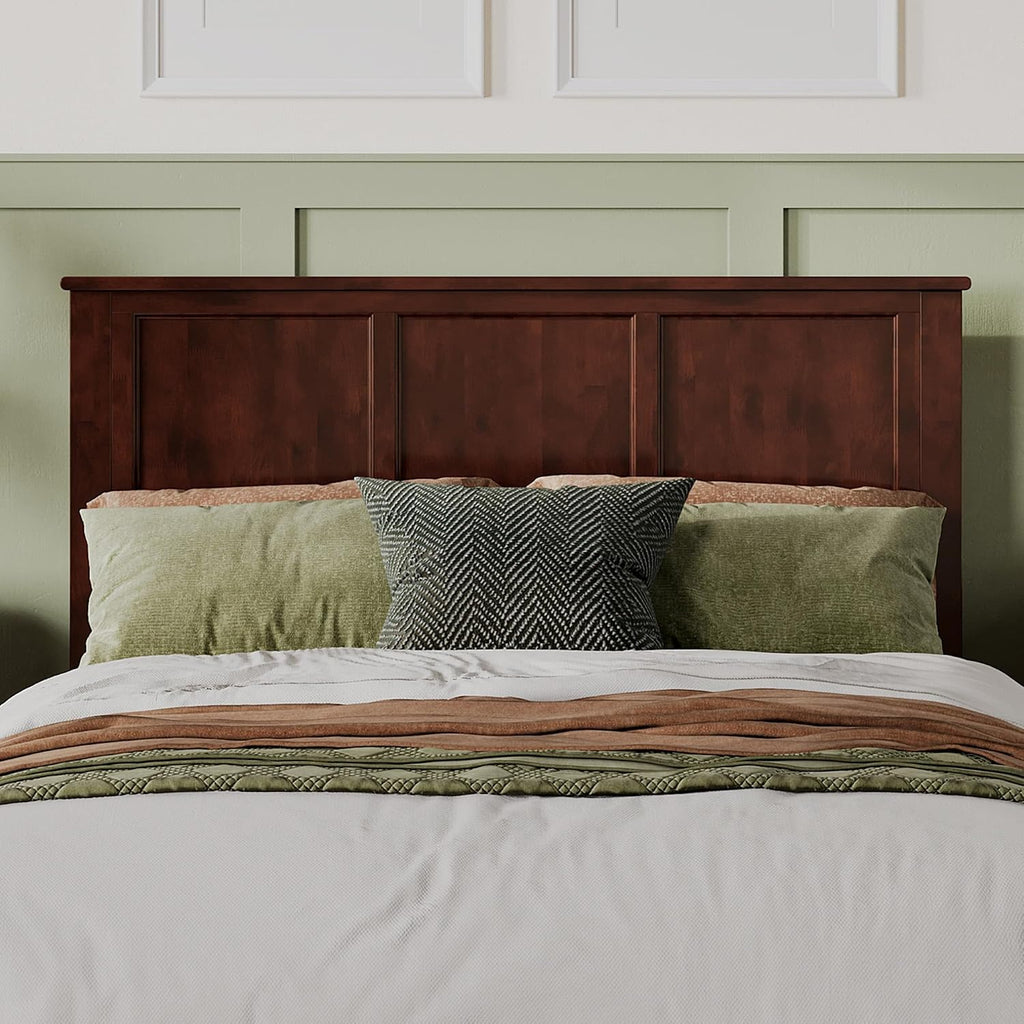 AFI, Madison Queen Solid Wood Panel Headboard, Walnut