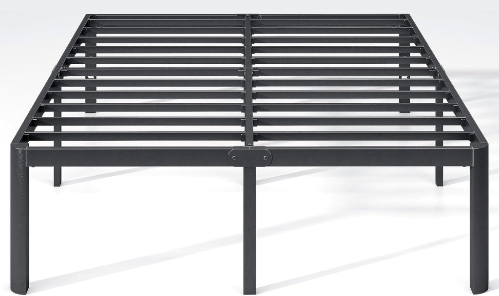 14 Inch Queen Bed Frame with Round Corners, Heavy Duty Metal Platform Bed Frame Queen Size, No Box Spring Needed, Easy Assembly - Sturdy and Elegant, Black
