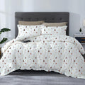 New Luxuriate Hotel 1000-TC Hypoallergenic Ultra Soft Design 100% Egyptian Cotton Solid Duvet Cover with Zipper Colser & 2pcs Pillow Case Set (Super King Plus 120X120, Christmas Print)