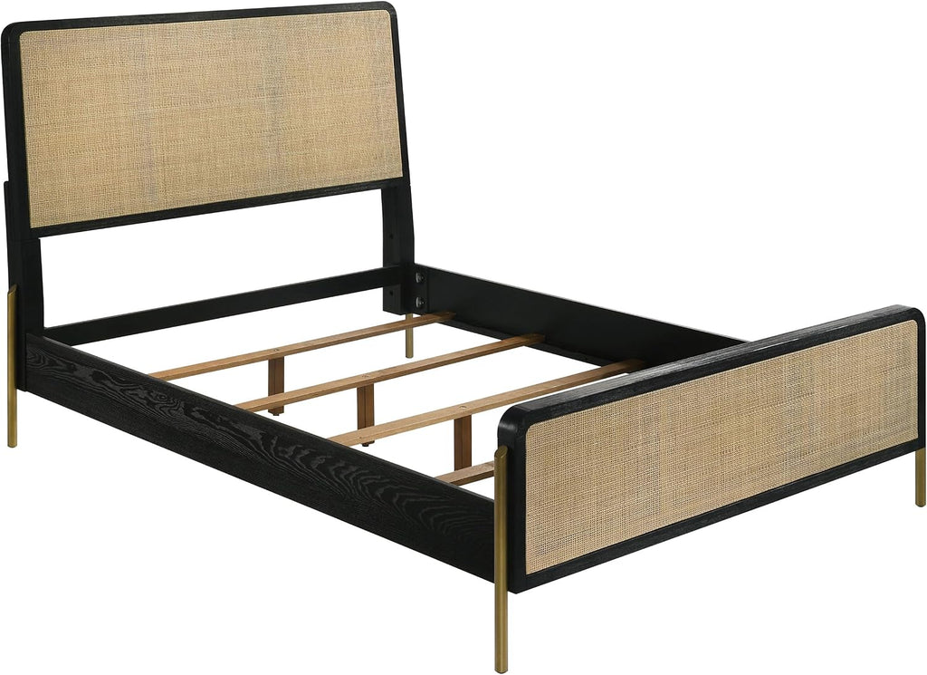 Coaster Home Furnishings Arini 4-Piece California King Bedroom Set Black and Natural 224330KW-S4