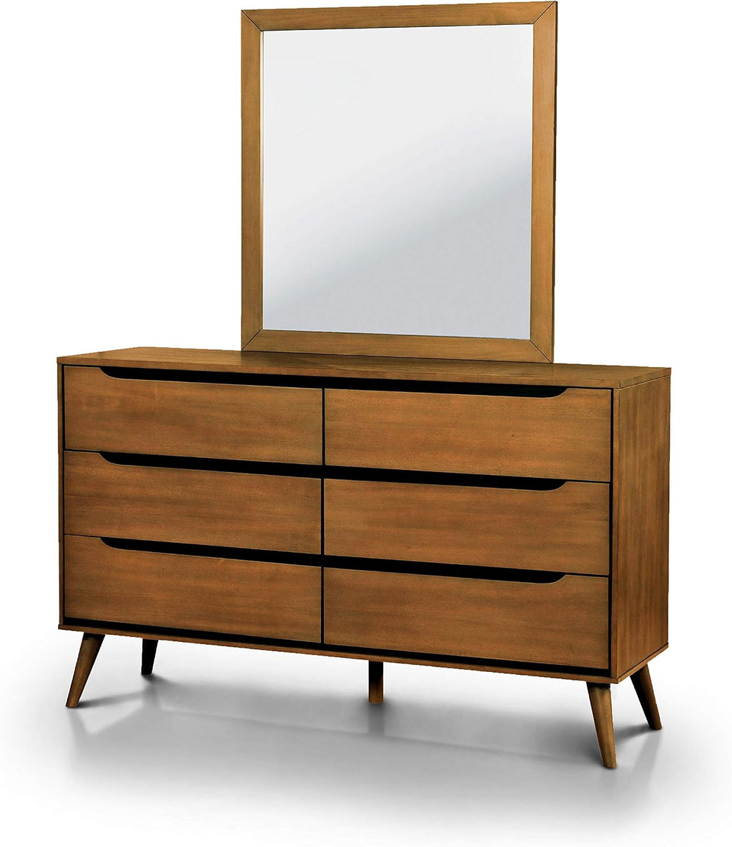 24/7 Shop at Home Chopard Contemporary Wood Bedroom Set, 4-Piece King Bedroom Set, Oak