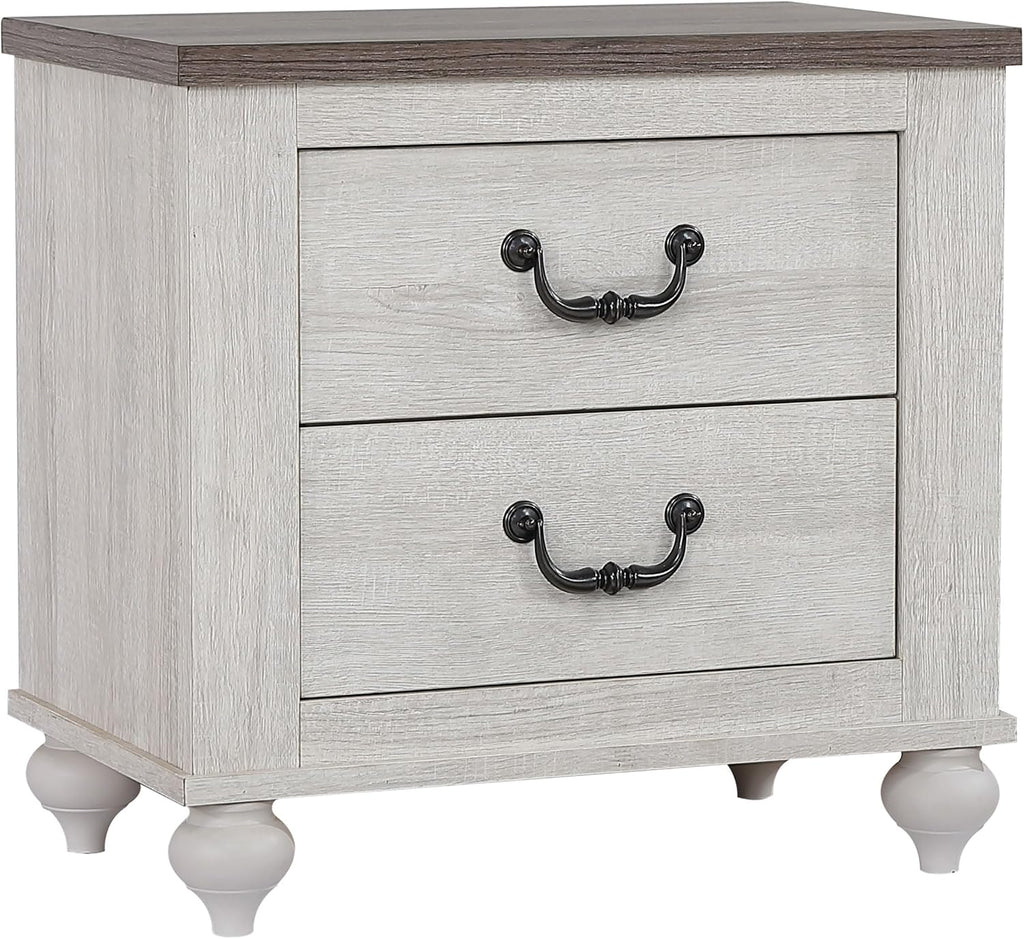 Coaster Home Furnishings Stillwood Farmhouse 4-Piece Bedroom Set California King Size Sleigh Bed Frame 55-inch Headboard Vintage Linen 223281KW-S4