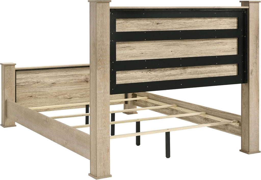 Coaster Home Furnishings Oakglen 4-Piece California King Bedroom Set Weathered Oak 225101KW-S4