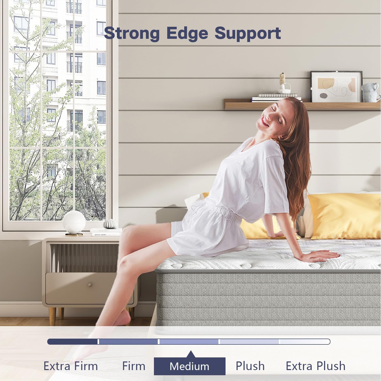 Queen Mattress,12 Inch Hybrid Queen Size Mattress in a Box with Gel Memory Foam,Individually Pocket Springs for Pressure Relief,Motion Isolation,Edge Support,Medium Firm,CertiPUR-US,60'*80'*12'