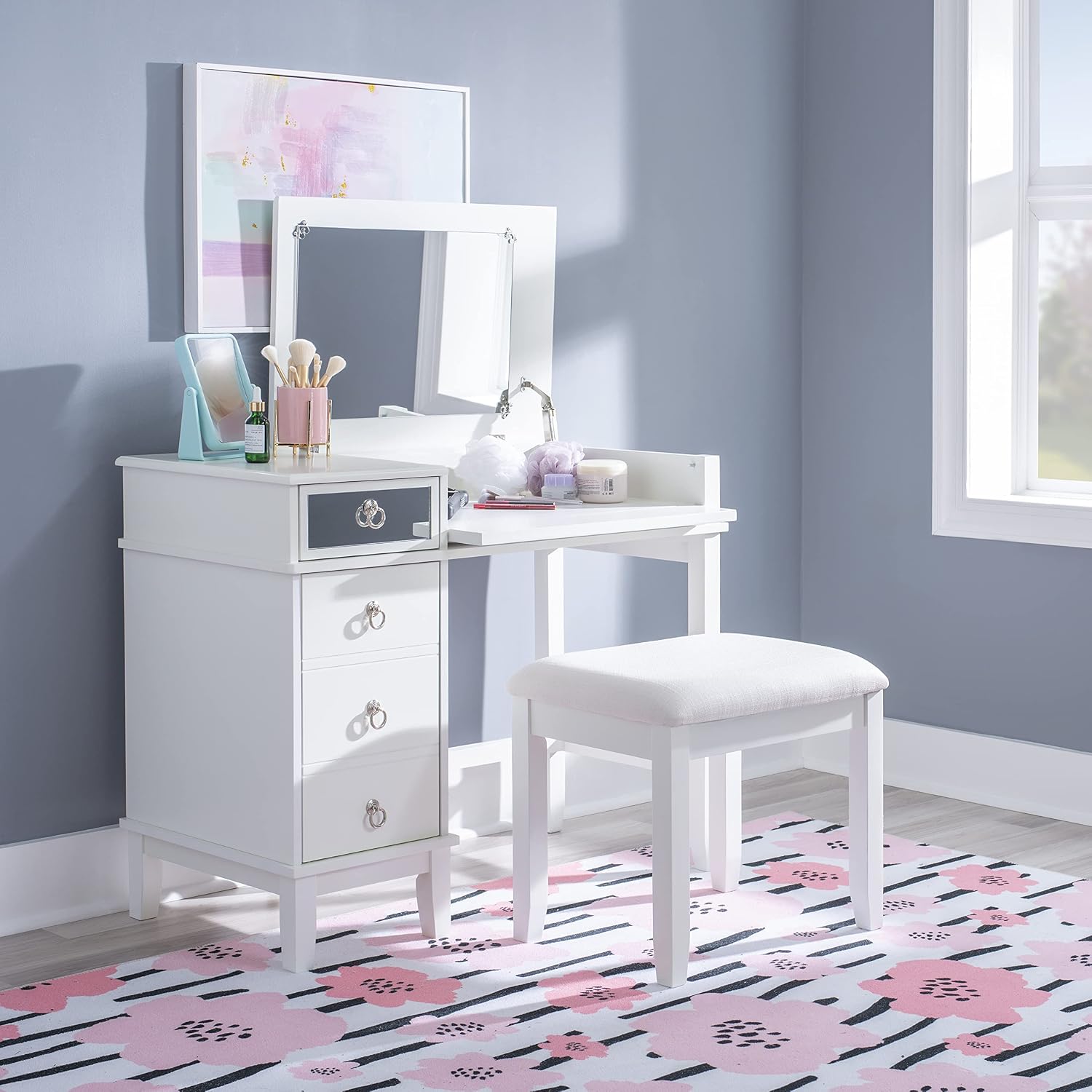Linon Vanity Set, White