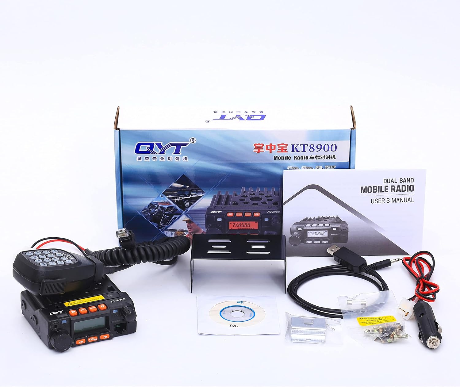 QYT KT-8900 25W GMRS Mobile Radio & Base Station,Long Range Two-Way Radio with NOAA Weather Scan & Alert,SG7200 Dual Band Vehicle Mobile Ham Radio Antenna,144-148MHz/430-440MHz