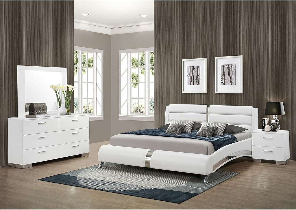 GOWE Fillmore White 4-Piece Eastern King Bedroom Set
