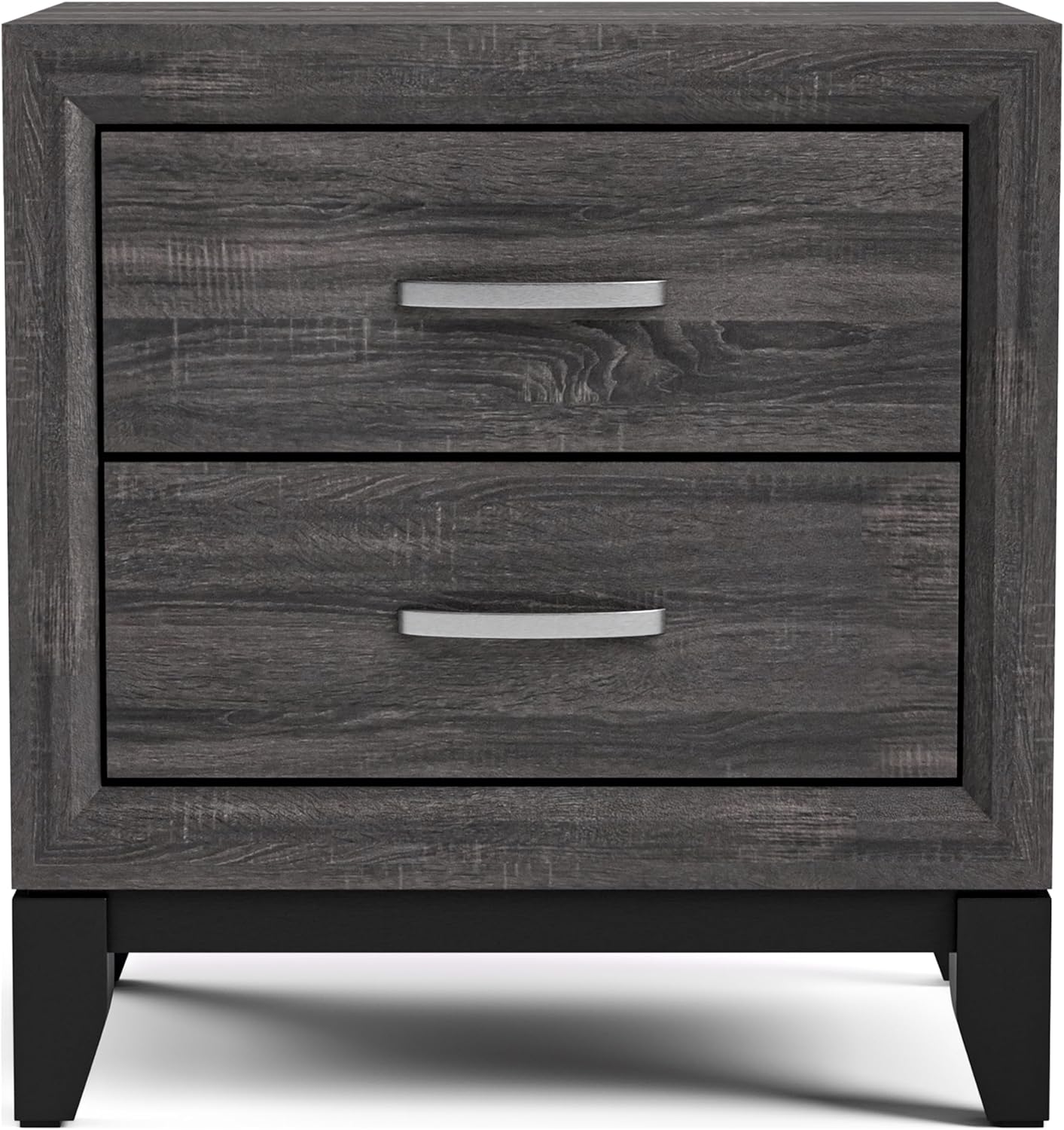 Furniture of America Lucien Modern Wood 3-Piece Queen Bedroom Set with Panel Style Headboard, Two-Tone Design and Wooden Legs, Box Spring Needed, Gray