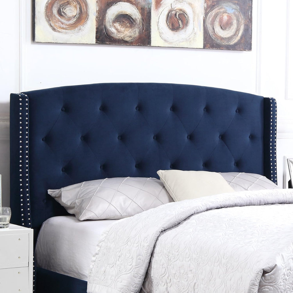 Roundhill Furniture Summit Platform, King, Blue