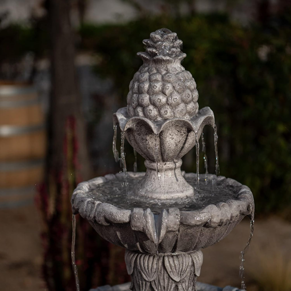 XBrand Large Outdoor Electric Bird Bath Fountain 58.3', 3-Tier Garden Water Fountain with Pump, Classic Leaf Design, Resin Floor Fountain for Yard, Lawn, Patio & Porch