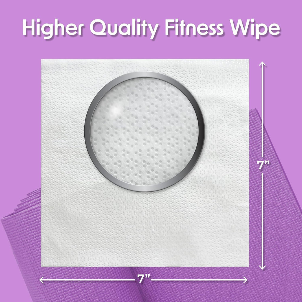 Wipex Yoga Mat Cleaner & Fitness Gym Wipes - Natural Lavender & Vinegar - 75 Count for Cleaning Yoga Mats, Spinning & Peloton Bikes, Weight Machines & Surfaces - 12 Pack Case