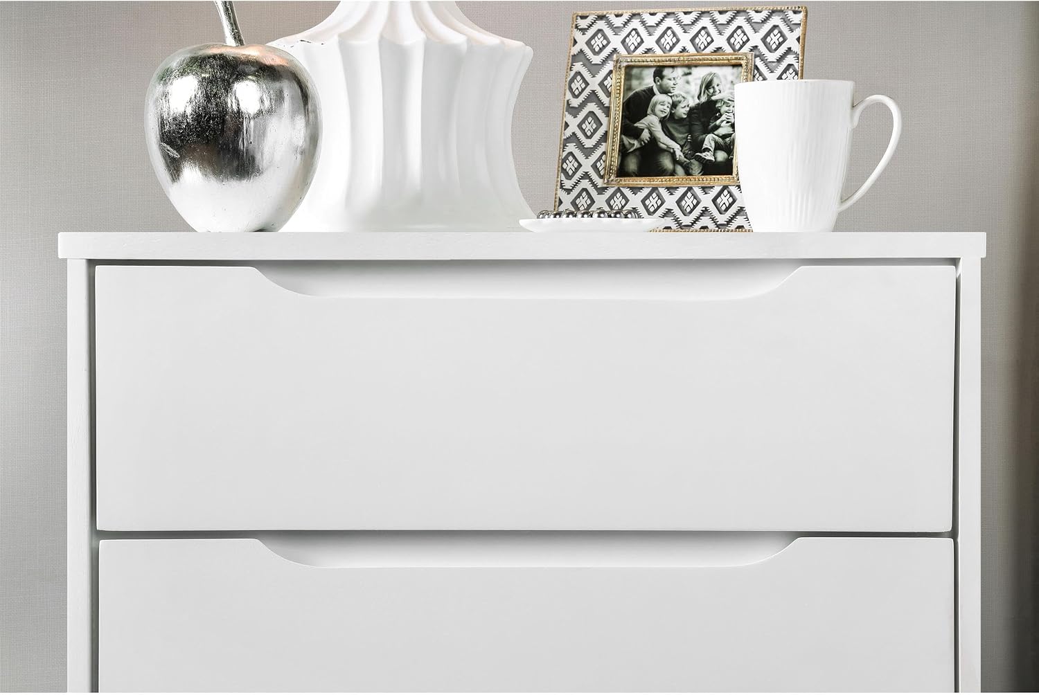 Furniture of America FOA Belkor 2-Piece White Solid Wood Bedroom Set - King + Nightstand