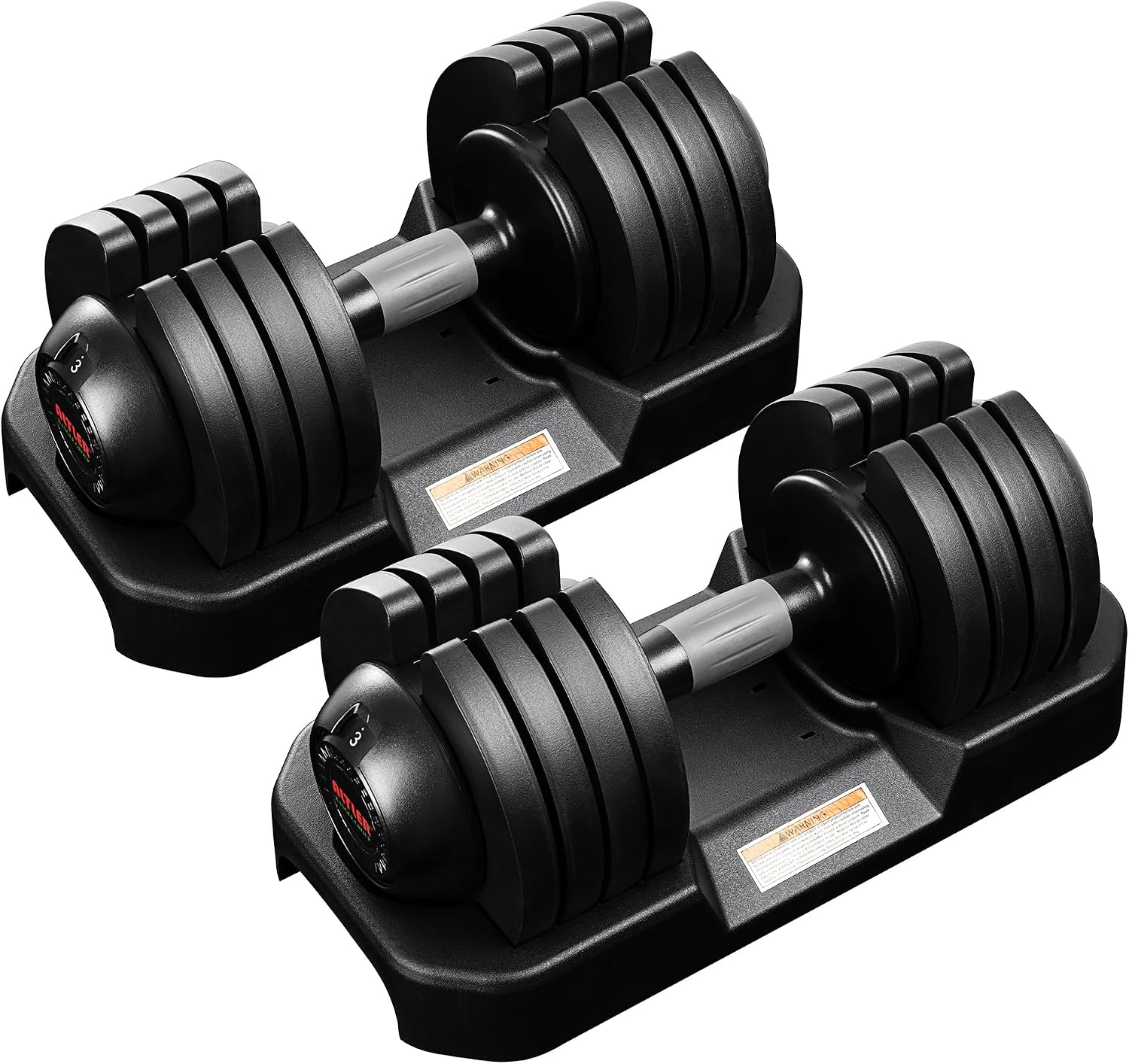 ALTLER 22LBS/25LBS/52LBS Single/Pair Adjustable Dumbbells Set Premium Rubber Coated Dumbbell Set with Secure Locking Mechanism for Safe & Customizable Strength Training