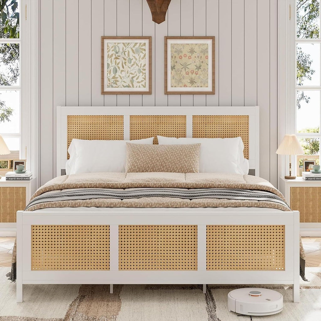 GAOMON King Size Bed Frame with Headboard, Metal Slat Support Platform, Noise Free Design, No Box Spring Needed, Easy Assembly