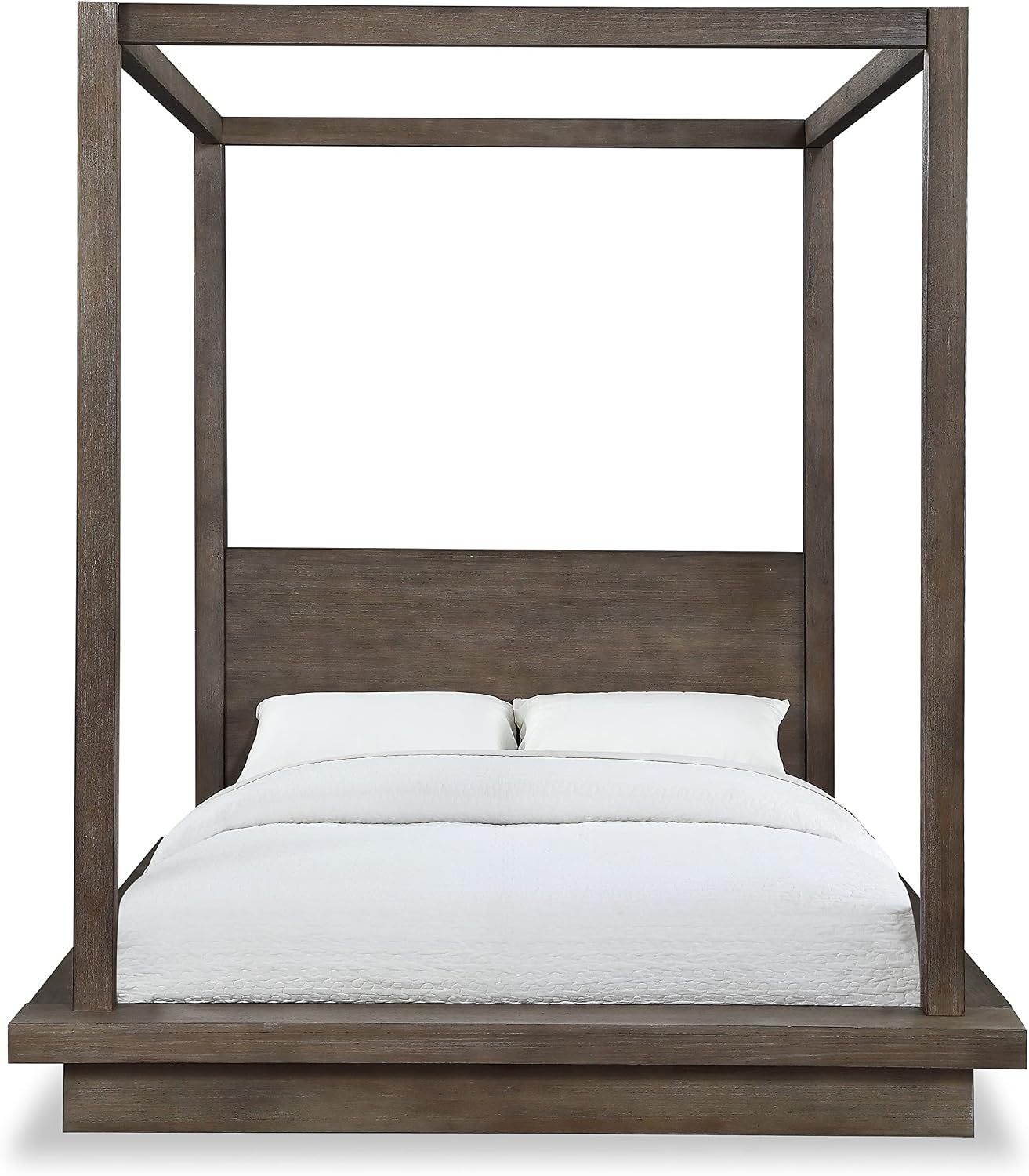 Modus Furniture Solid Wood Canopy Bed, Full, Melbourne - Dark Pine