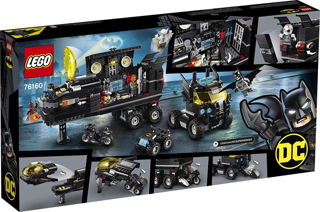 LEGO DC Mobile Bat Base 76160 Batman Building Toy, Gotham City Batcave Playset and Action Minifigures, Great 'Build Your Own Truck' Batman Gift for Kids Aged 6 and up (743 Pieces)